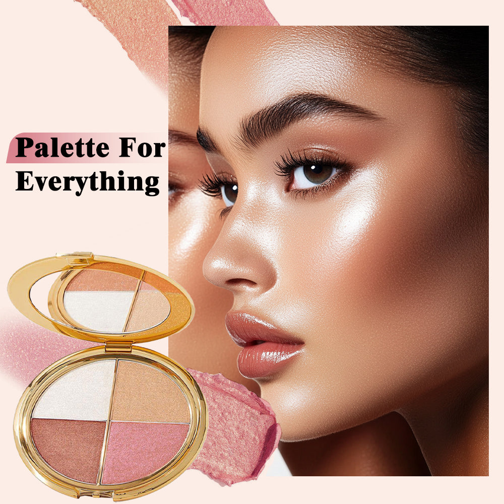 🔥All-in-One Eye & Cheek Glow Palette | Silky Formula, Lasting Glass-Skin Shine