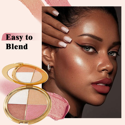 🔥All-in-One Eye & Cheek Glow Palette | Silky Formula, Lasting Glass-Skin Shine