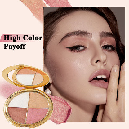 🔥All-in-One Eye & Cheek Glow Palette | Silky Formula, Lasting Glass-Skin Shine