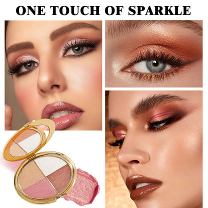 🔥All-in-One Eye & Cheek Glow Palette | Silky Formula, Lasting Glass-Skin Shine